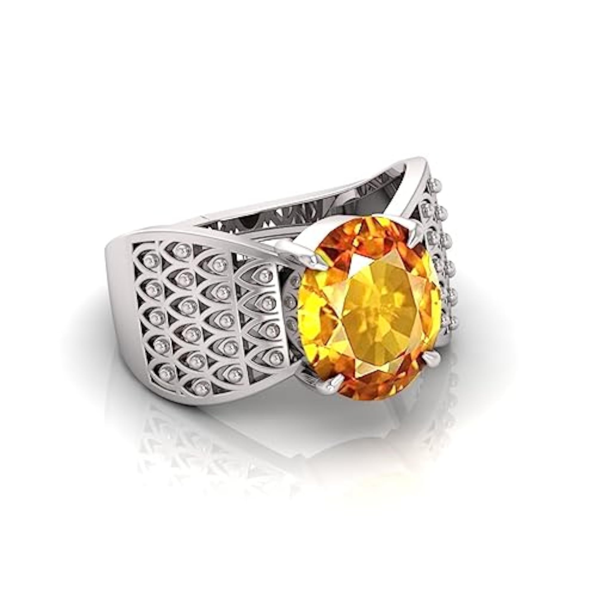 8.25 Ratti Yellow Sapphire Adjustable Ring, Certified